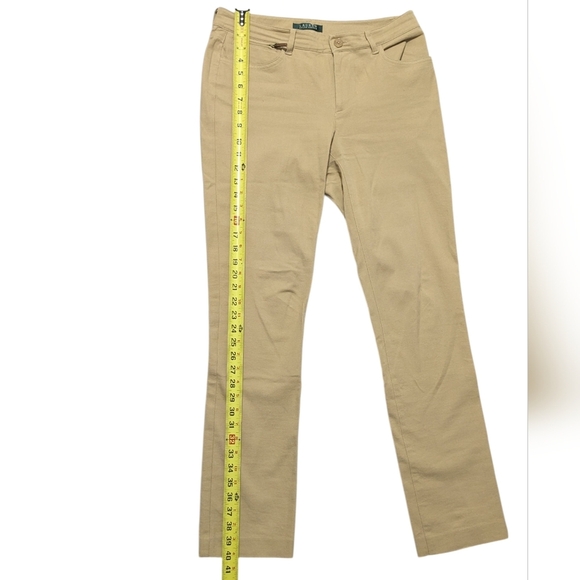 Ralph Lauren Tan Stretch Jeans | Size 6 | Medium Rise - Picture 4 of 11